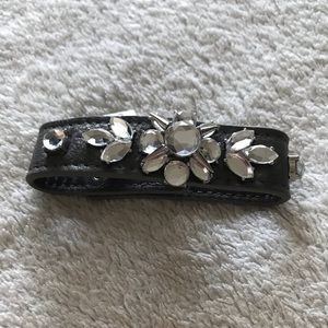 Grey Leather Lia Sophia Bracelet